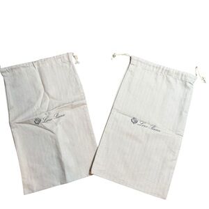 Loro Piana| Shoes Cream Drawstring Dust Bags Set